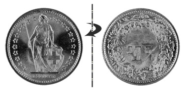 1/2 franc 1946, Position normale