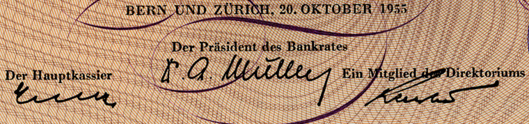 10 francs, 1955