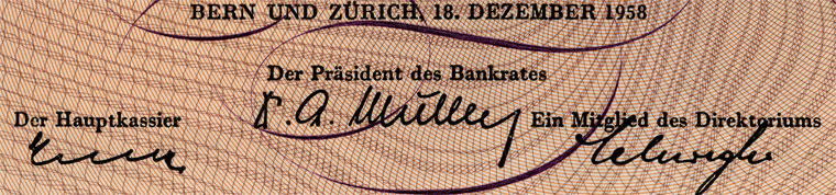 10 Franken, 1958