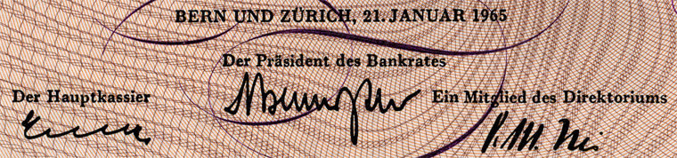 10 Franken, 1965