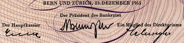 10 Franken, 1965