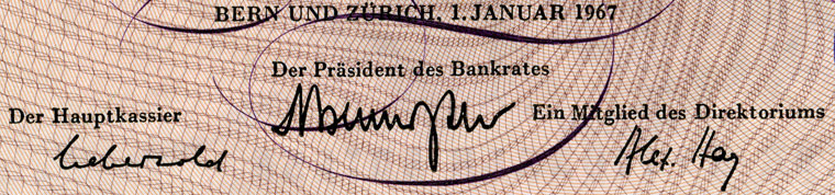 10 Franken, 1967