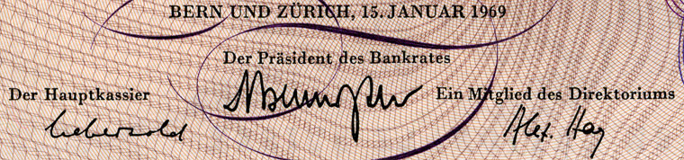 10 francs, 1969