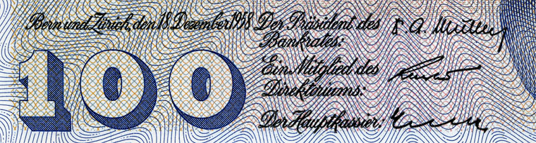100 francs, 1958