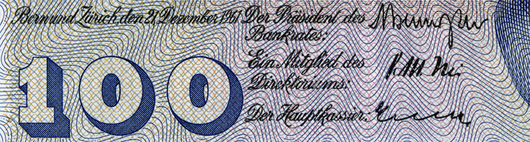 100 Franken, 1961
