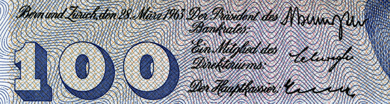 100 Franken, 1963