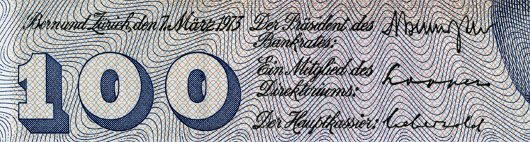 100 Franken, 1973