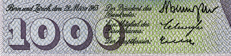 1000 francs, 1963