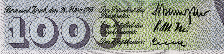 1000 francs, 1963