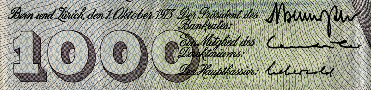 1000 francs, 1973